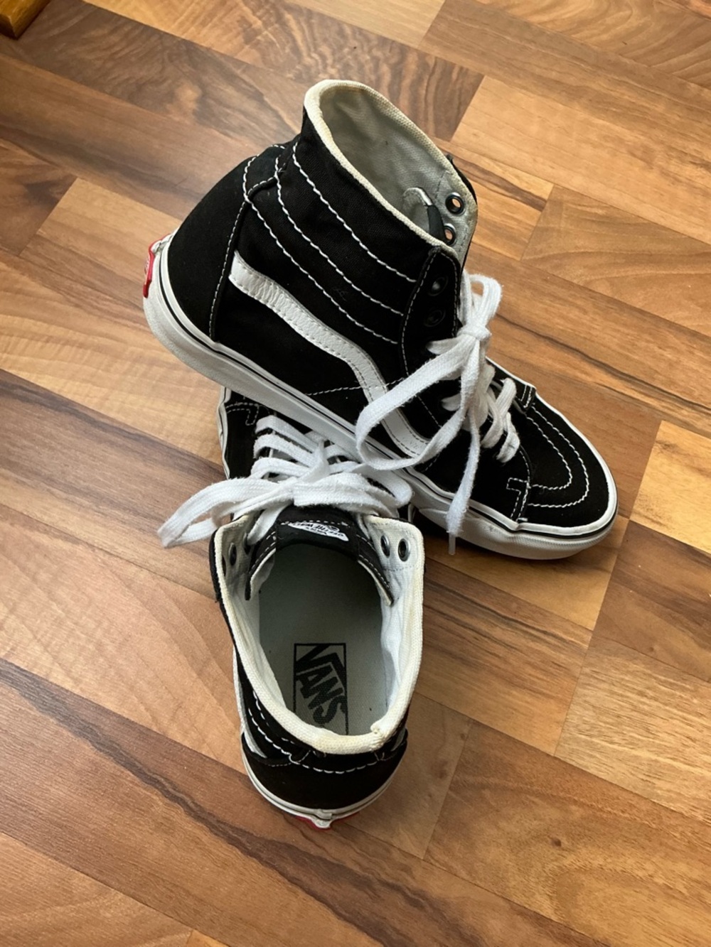 Vans Black & White High-Top Skate Sneakers